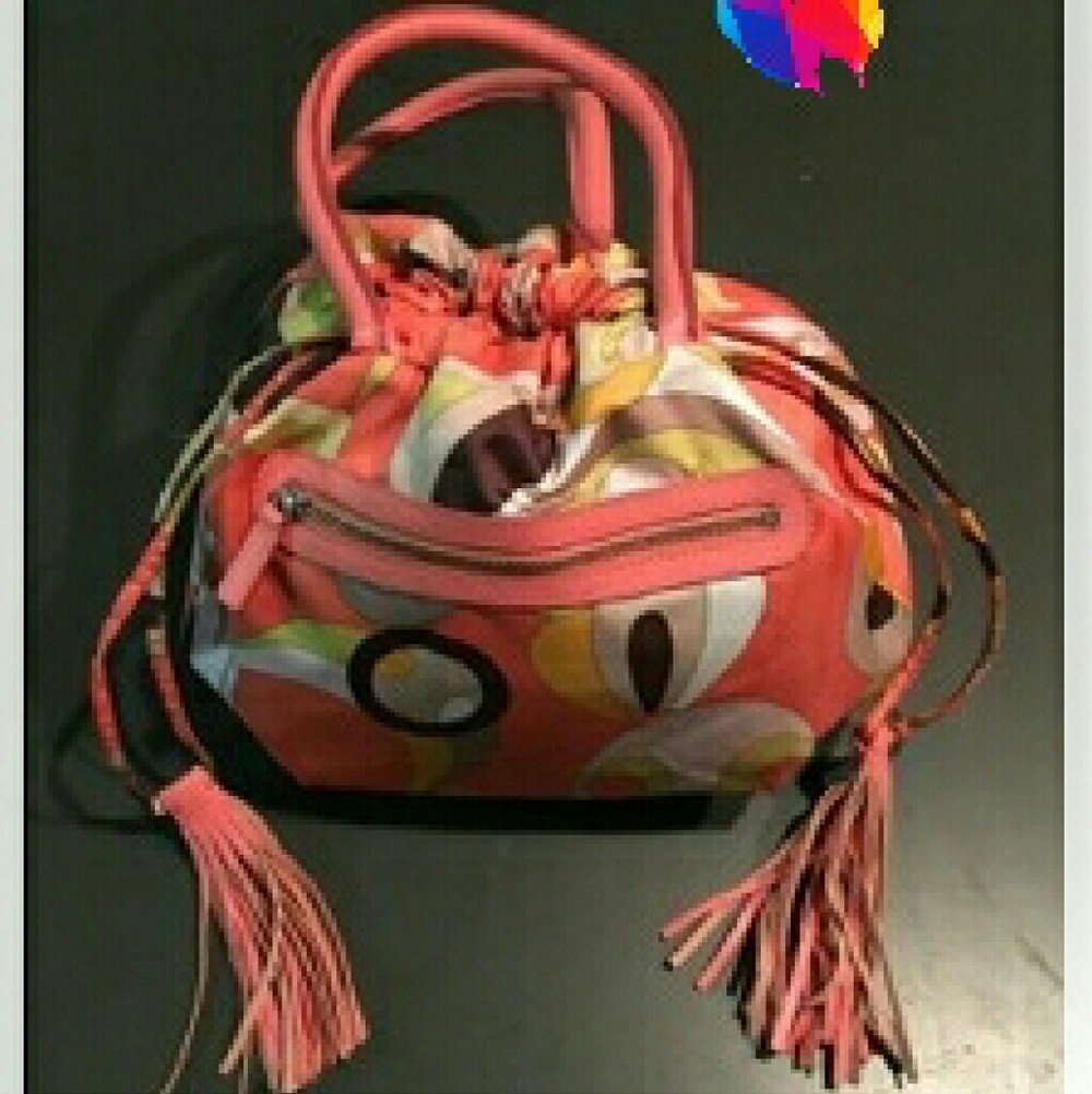 Emilio Pucci Leather/Canvas Handbag